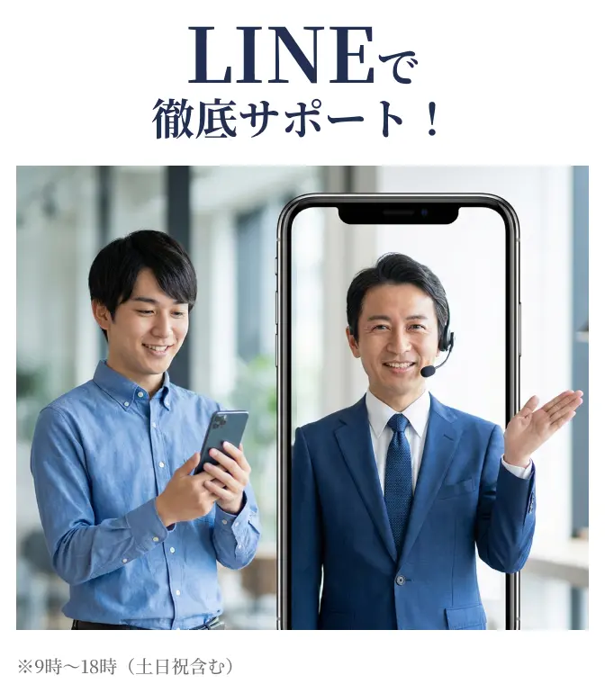 24時間365日サポート&即返信いたします