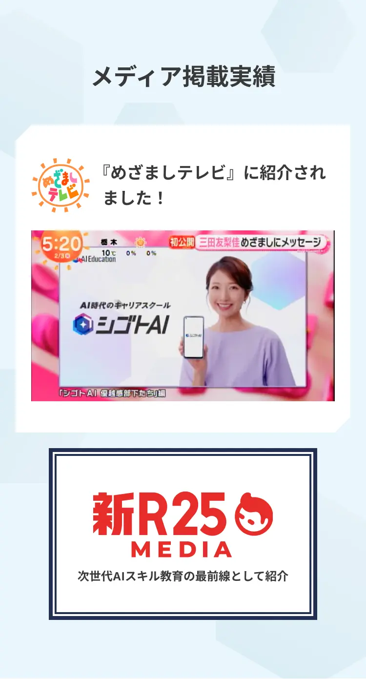 メディア掲載実績。